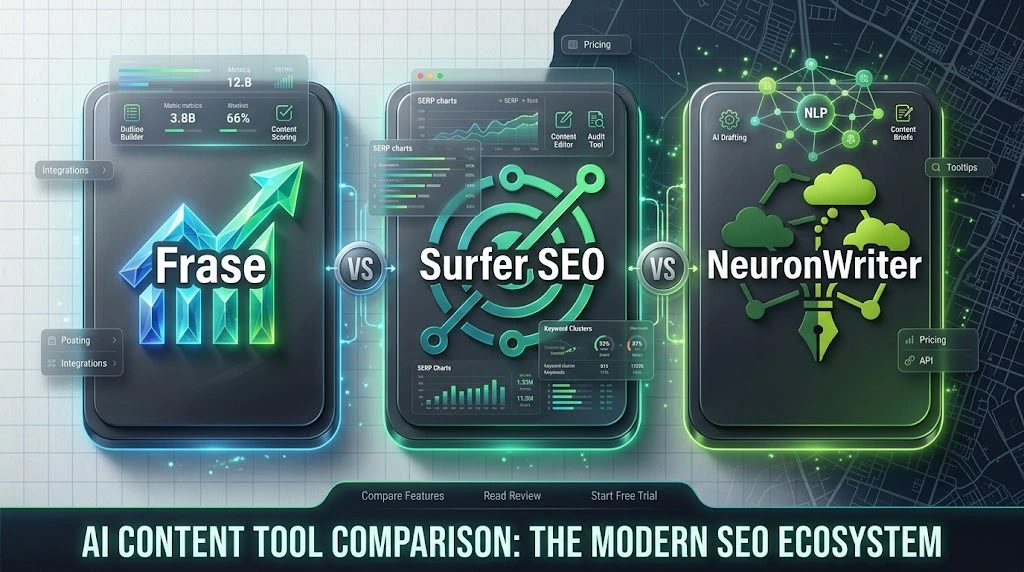 Best AI SEO Content Optimization Tools: Frase vs Surfer SEO vs NeuronWriter